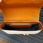 BOLSA SAAD MINI ALGODÃO TRAMADO MARFIM