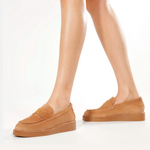 MOCASSIM SCHUTZ SHOP HEAVY SUEDE BEGE