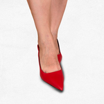 SAPATO LUIZA BARCELOS SLINGBACK COURO VERMELHO