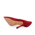 SCARPIN CAPODARTE SALTO ALTO SUEDE VERMELHO