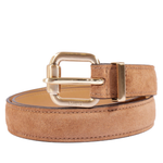 CINTO SCHUTZ SUEDE FIVELA CAMEL