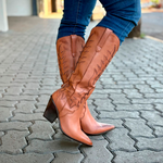 Bota Luiza Barcelos Western Cano Alto