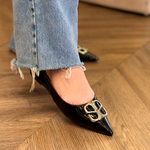 SAPATILHA SCHUTZ SLINGBACK VERNIZ PRETO