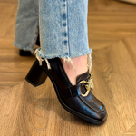 SAPATO VICENZA MOCASSIM COURO VCZ PRETO