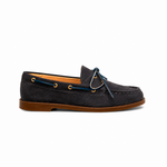 MOCASSIM LUIZA BARCELOS LOAFER EM CAMURÇA NAVAL