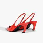 Slingback Schutz Lexi Mid Verniz Vermelho