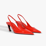 Slingback Schutz Lexi Mid Verniz Vermelho