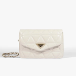 BOLSA SCHUTZ PEQUENA 944 METELASSÊ COURO OFF WHITE