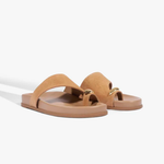 Papete Schutz Flatform Tira Dedo Couro Bege