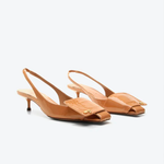 Slingback Vicenza Quadrado Sarila Marrom