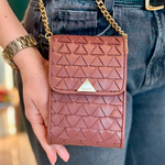 Bolsa Mini Schutz Porta Celular Marrom