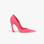 Scarpin Schutz Lexi Biqueira Metal Salto Alto Rosa