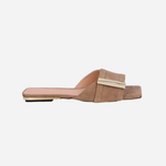 Sandália Flat Luiza Barcelos Camurça Fendi