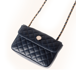 Bolsa SAAD Mini Bordado Azul Marinho