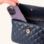 Bolsa SAAD Mini Bordado Azul Marinho