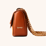 Bolsa SAAD Mini Camurça Couro Caramelo