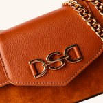 Bolsa SAAD Mini Camurça Couro Caramelo