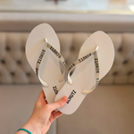 Chinelo Schutz Strass Branco