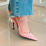 Slingback Schutz Lexi Sling Wild Couro Rosa
