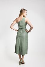 SAIA MIDI GODE EM PELICA COM BOLSO FACA