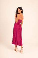 VESTIDO  MIDI PLISSADO 