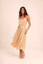 VESTIDO  MIDI PLISSADO 