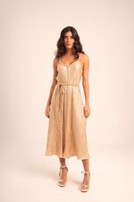 VESTIDO  MIDI PLISSADO 