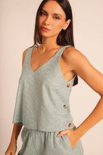 BLUSA BORDADA BOTÕES DIANA