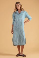 CHEMISE TRICOLINE LISTRAS VERDE