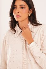 CAMISA ALFAITARIA  LINHO BORDADO BOHO
