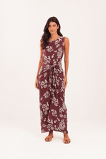 VESTIDO AMARRAÇÃO PAISLEY CAFÉ