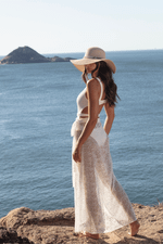 SAIA PAREÔ BRANCA DE RENDA BRANCO