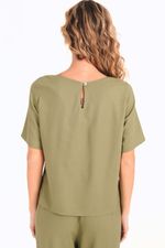 BLUSA MANGA CURTA LINHO MARI VERDE 