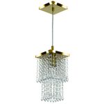 PENDENTE SPARK QUADRADO DOURADO VERNIZ