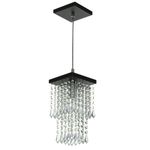 PENDENTE SPARK QUADRADO PRETO