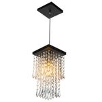PENDENTE SPARK QUADRADO PRETO