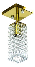 PLAFON CLEARCRILLIC QUADRADO DOURADO VERNIZ