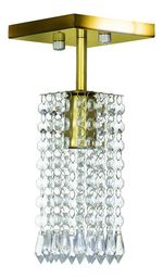 PLAFON CLEARCRILLIC QUADRADO DOURADO VERNIZ
