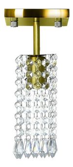 PLAFON CLEARCRILLIC QUADRADO DOURADO VERNIZ
