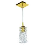 PENDENTE CLEARCRILLIC QUADRADO DOURADO VERNIZ