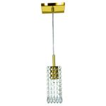PENDENTE CLEARCRILLIC QUADRADO DOURADO VERNIZ