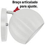 ARANDELA ARTICULADA RETRO BOLA PEQUENA BRANCO