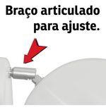 ARANDELA ARTICULADA RETRO BOLA PEQUENA BRANCO/COBRE