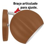 ARANDELA ARTICULADA RETRO BOLA PEQUENA COBRE SOLIDO