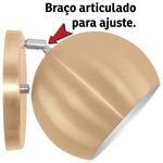 ARANDELA ARTICULADA RETRO BOLA PEQUENA COBRE VERNIZ