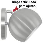 ARANDELA ARTICULADA RETRO BOLA PEQUENA ESCOVADO