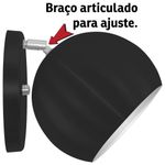 ARANDELA ARTICULADA RETRO BOLA PEQUENA PRETO