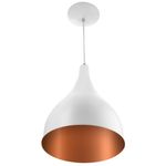 PENDENTE GOTA PEQUENA BRANCO/COBRE