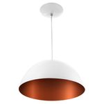 PENDENTE MEIA LUA 40CM BRANCO/COBRE