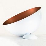 PENDENTE MEIA LUA 40CM BRANCO/COBRE
